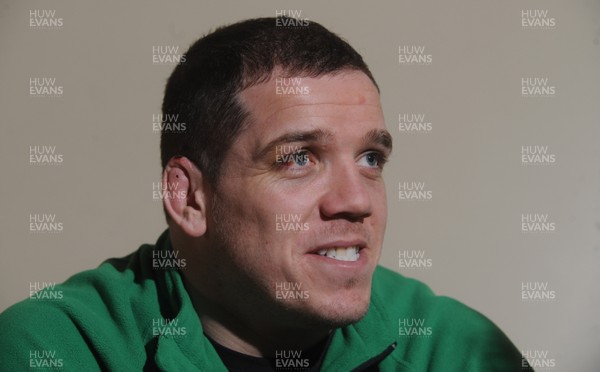 03.03.10 - Wales Rugby Training and Press Conference - Paul James talks to reporters. 