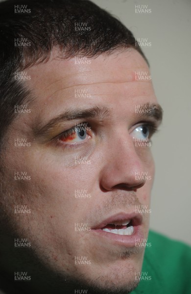 03.03.10 - Wales Rugby Training and Press Conference - Paul James talks to reporters. 