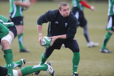 09.03.10 - Wales Rugby Training - Richie Rees in action during training. 