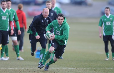 09.03.10 - Wales Rugby Training - Stephen Jones in action during training. 