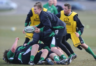 09.03.10 - Wales Rugby Training - Dwayne Peel in action during training. 