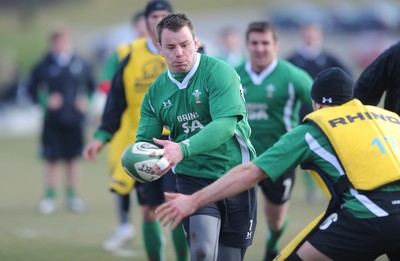 09.03.10 - Wales Rugby Training - Matthew Rees in action during training. 