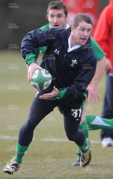 09.03.10 - Wales Rugby Training - Shane William in action during training. 