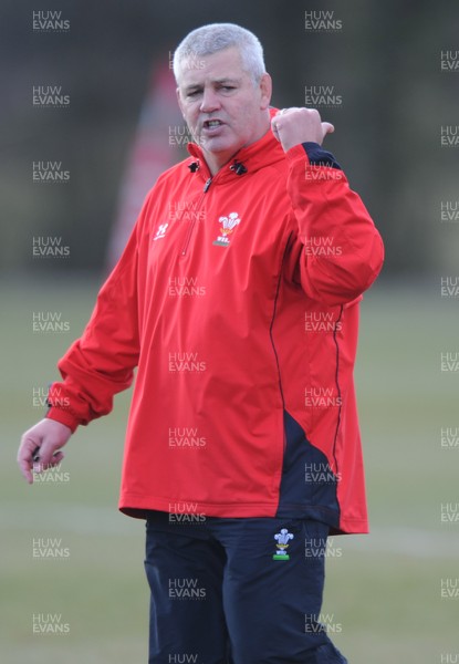09.03.10 - Wales Rugby Training - Wales head coach Warren Gatland during training. 