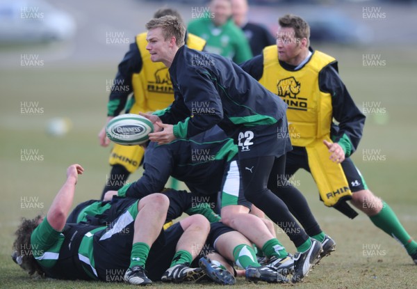 09.03.10 - Wales Rugby Training - Dwayne Peel in action during training. 