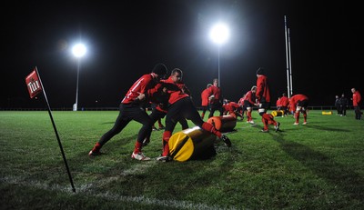 14.06.10 - Wales Rugby Training - Wales players during a night training session at Porirua Park. 