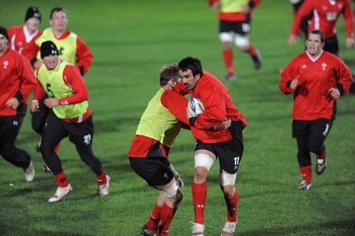 14.06.10 - Wales Rugby Training - Jonathan Thomas in action during training. 