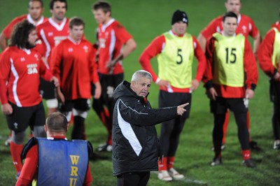 14.06.10 - Wales Rugby Training - Head coach Warren Gatland makes a point during training. 