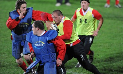 14.06.10 - Wales Rugby Training - Craig Mitchell in action during training. 