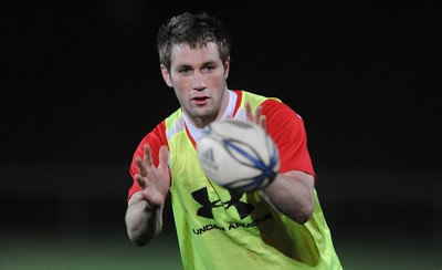 14.06.10 - Wales Rugby Training - Andrew Bishop in action during training. 
