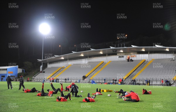 14.06.10 - Wales Rugby Training - Wales players during a night training session at Porirua Park. 