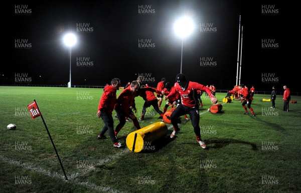 14.06.10 - Wales Rugby Training - Wales players during a night training session at Porirua Park. 