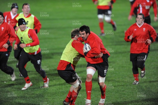 14.06.10 - Wales Rugby Training - Jonathan Thomas in action during training. 
