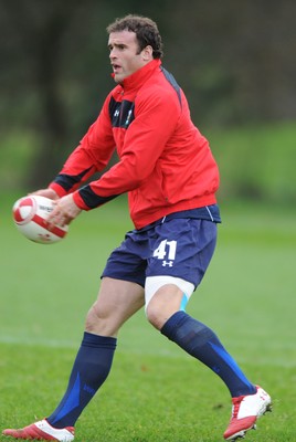 29.11.11 - Wales Rugby Training  Jamie Roberts during training. 