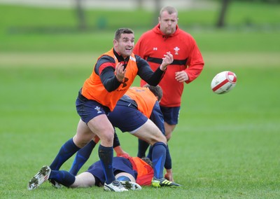 29.11.11 - Wales Rugby Training  Huw Bennett during training. 