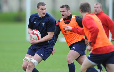 29.11.11 - Wales Rugby Training  Ian Evans during training. 