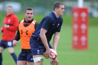 29.11.11 - Wales Rugby Training  Ian Evans during training. 