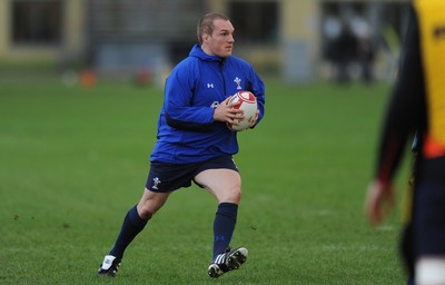 29.11.11 - Wales Rugby Training  Gethin Jenkins during training. 