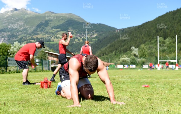 170719 - Wales Rugby World Cup Training Camp in Fiesch, Switzerland - George North during training