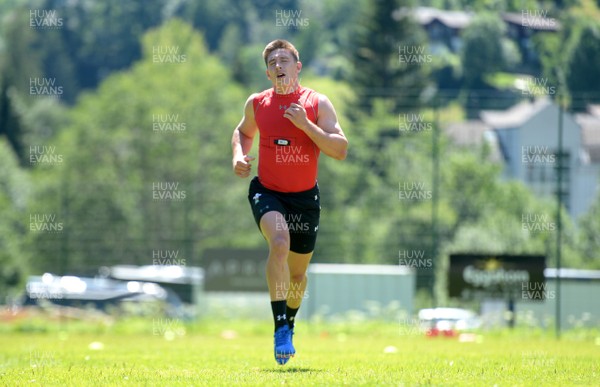 170719 - Wales Rugby World Cup Training Camp in Fiesch, Switzerland - Josh Adams during training