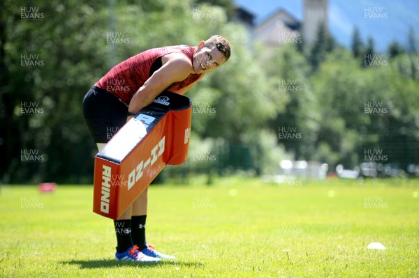 170719 - Wales Rugby World Cup Training Camp in Fiesch, Switzerland - George North during training