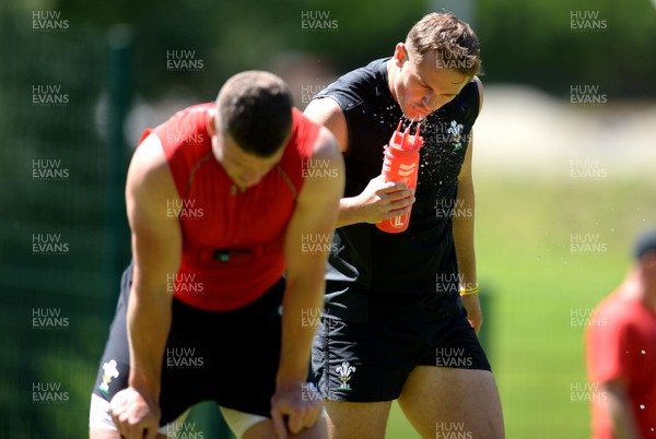 170719 - Wales Rugby World Cup Training Camp in Fiesch, Switzerland - Hallam Amos during training