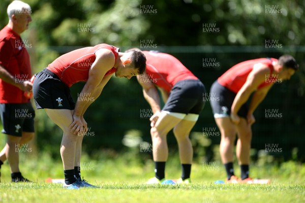 170719 - Wales Rugby World Cup Training Camp in Fiesch, Switzerland - Tomos Williams during training
