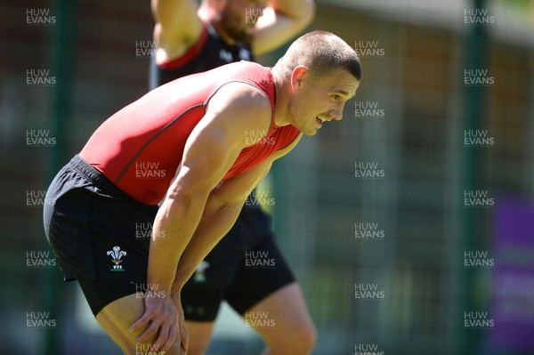 170719 - Wales Rugby World Cup Training Camp in Fiesch, Switzerland - Jonathan Davies during training