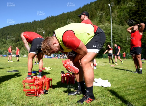 170719 - Wales Rugby World Cup Training Camp in Fiesch, Switzerland - Tomas Francis during training