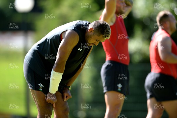 170719 - Wales Rugby World Cup Training Camp in Fiesch, Switzerland - Taulupe Faletau during training