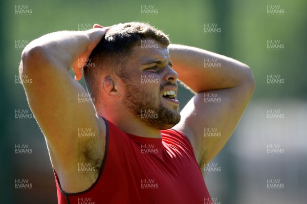 170719 - Wales Rugby World Cup Training Camp in Fiesch, Switzerland - Nicky Smith during training