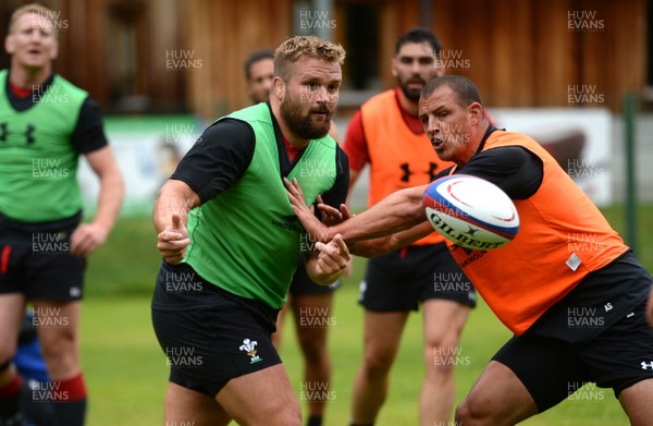 180719 - Wales Rugby World Cup Training Camp in Fiesch, Switzerland - Tomas Francis during training