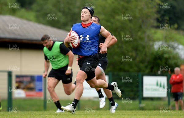 180719 - Wales Rugby World Cup Training Camp in Fiesch, Switzerland - Aled Davies during training