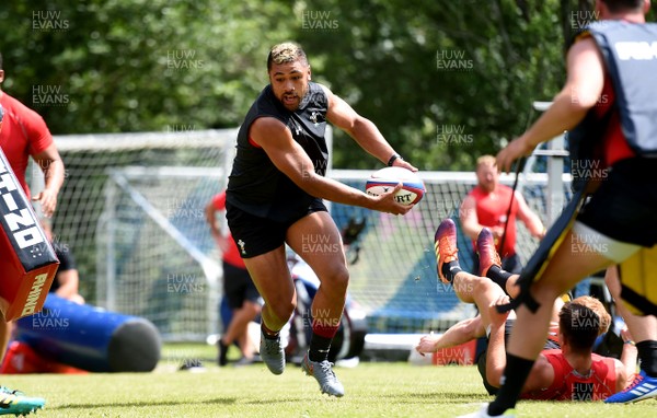 190719 - Wales Rugby World Cup Training Camp in Fiesch, Switzerland - Taulupe Faletau during training