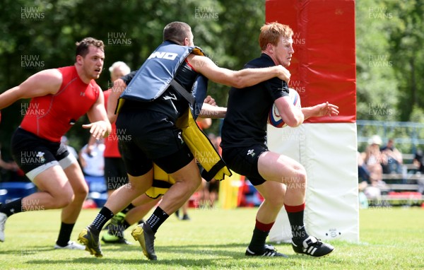 190719 - Wales Rugby World Cup Training Camp in Fiesch, Switzerland - Rhys Patchell during training