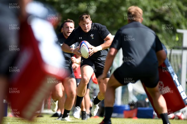 190719 - Wales Rugby World Cup Training Camp in Fiesch, Switzerland - Elliot Dee during training