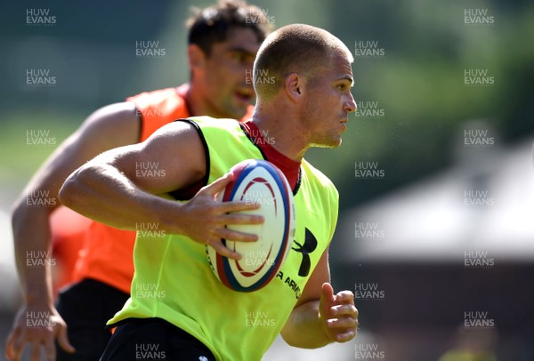 190719 - Wales Rugby World Cup Training Camp in Fiesch, Switzerland - Gareth Anscombe during training