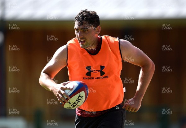 190719 - Wales Rugby World Cup Training Camp in Fiesch, Switzerland - Cory Hill during training