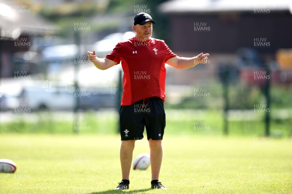 190719 - Wales Rugby World Cup Training Camp in Fiesch, Switzerland - Neil Jenkins during training