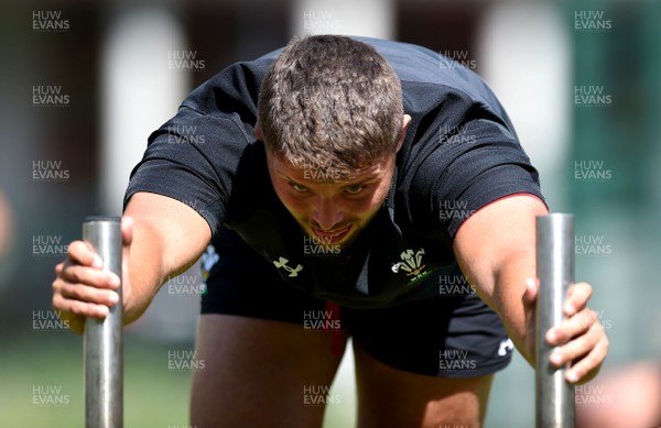 190719 - Wales Rugby World Cup Training Camp in Fiesch, Switzerland - Nicky Smith during training