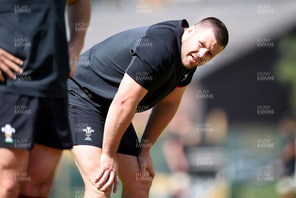 190719 - Wales Rugby World Cup Training Camp in Fiesch, Switzerland - Rob Evans during training