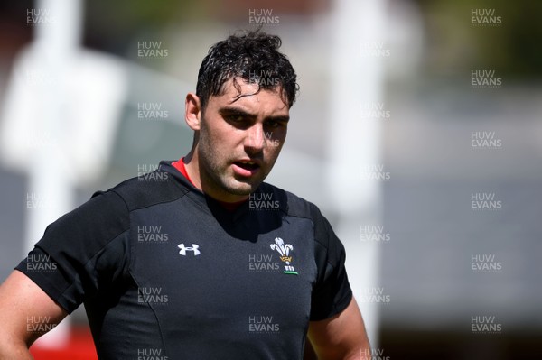 190719 - Wales Rugby World Cup Training Camp in Fiesch, Switzerland - Cory Hill during training