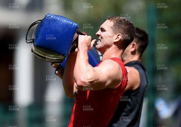 190719 - Wales Rugby World Cup Training Camp in Fiesch, Switzerland - George North during training
