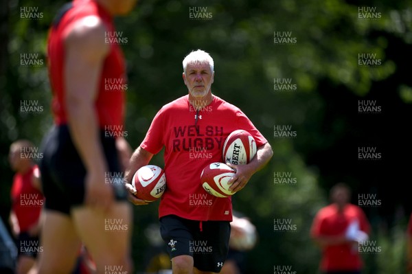 190719 - Wales Rugby World Cup Training Camp in Fiesch, Switzerland - John Rowlands during training