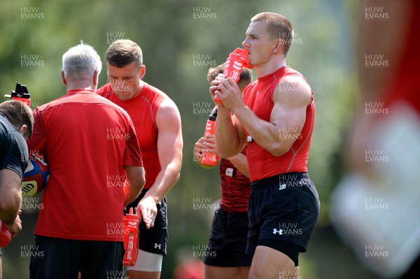 200719 - Wales Rugby World Cup Training Camp in Fiesch, Switzerland - Jonathan Davies during training