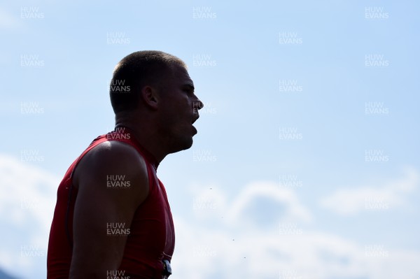 200719 - Wales Rugby World Cup Training Camp in Fiesch, Switzerland - Gareth Anscombe during training