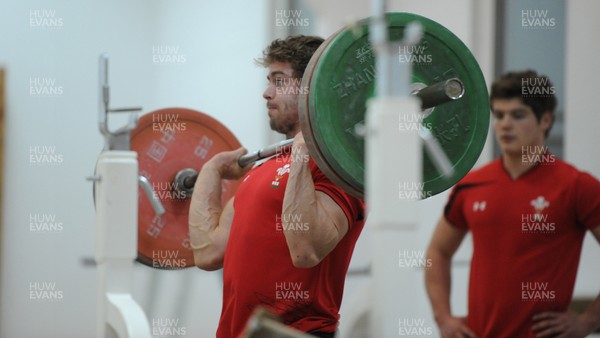 24.01.12 - Wales Rugby Training Camp in Poland - Leigh Halfpenny during a gym session. 