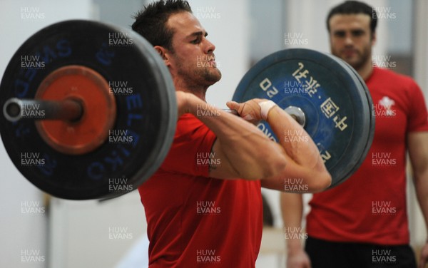 24.01.12 - Wales Rugby Training Camp in Poland - Lee Byrne during a gym session. 