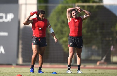 240819 - Wales Rugby Training Camp, Turkey - Josh Navidi and Ryan Elias