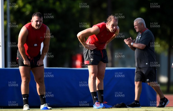 240819 - Wales Rugby Training Camp, Turkey - Dillon Lewis and Alun Wyn Jones